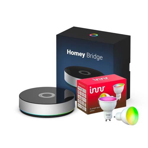 Homey Bridge + Innr LED Spot GU10 Colour 2-pack