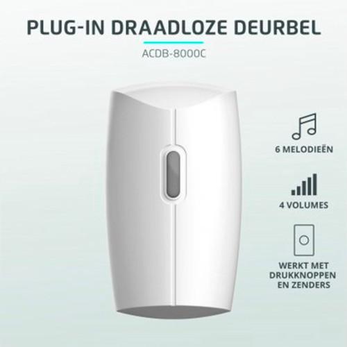 KlikAanKlikUit Draadloze Deurbel Stekker ACDB-8000C